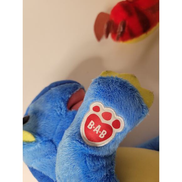 Build-A-Bear Workshop Red T-Rex Dinosaur and Blue Dragon Plush Stuffed Animals - Picture 9 of 10